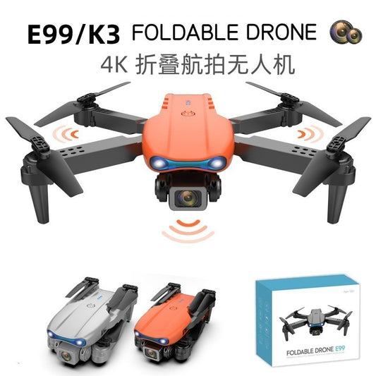 E99 Cross-border Aerial Drone HD Dual Camera Three-sided Obstacle Avoidance Remote Control Aircraft K3pro Folding Toy Flight